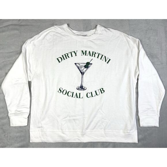 Green Envelope Tops - Green Envelope Women’s M Sweatshirt Dirty Martini Social Club Buttery Soft Comfy